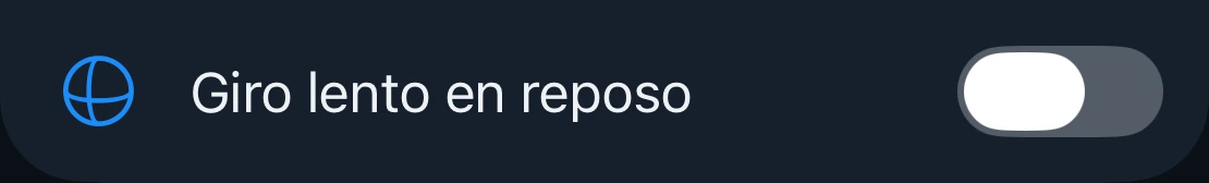 El ajuste Giro lento en reposo